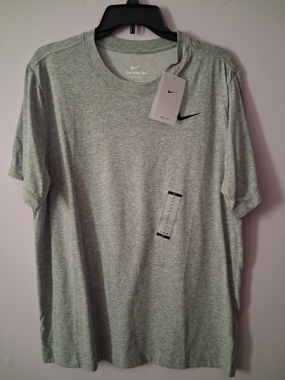 Nike Dri-FIT Training Short Sleeve Tee in Grey